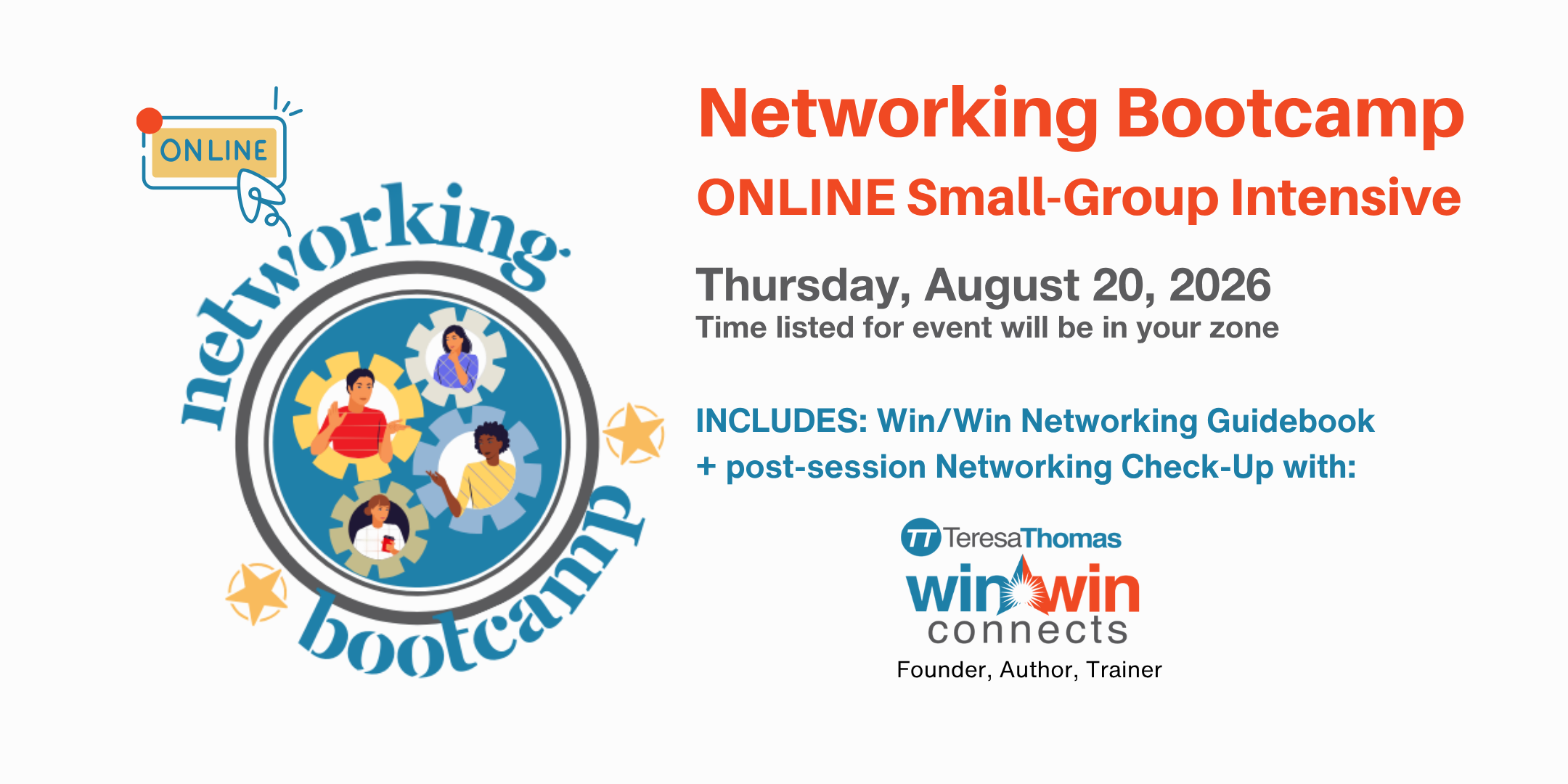 Networking Bootcamp: ONLINE Intensive (inc Win/Win Networking Guidebook)